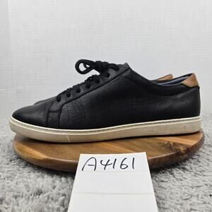 Allen Edmonds Mens 11.5D Courtside Black Leather Lace Up Daily Sneaker 3577